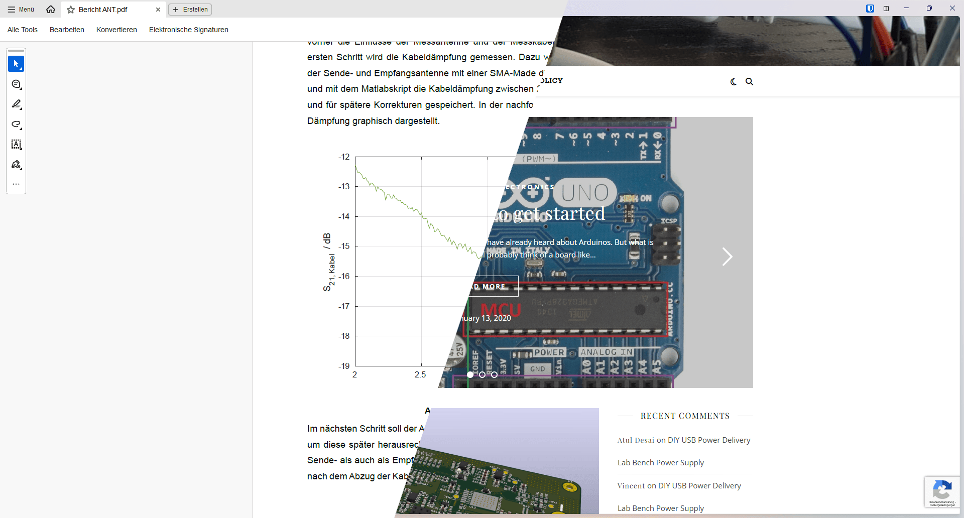 PDFs und Webseiten scrolling